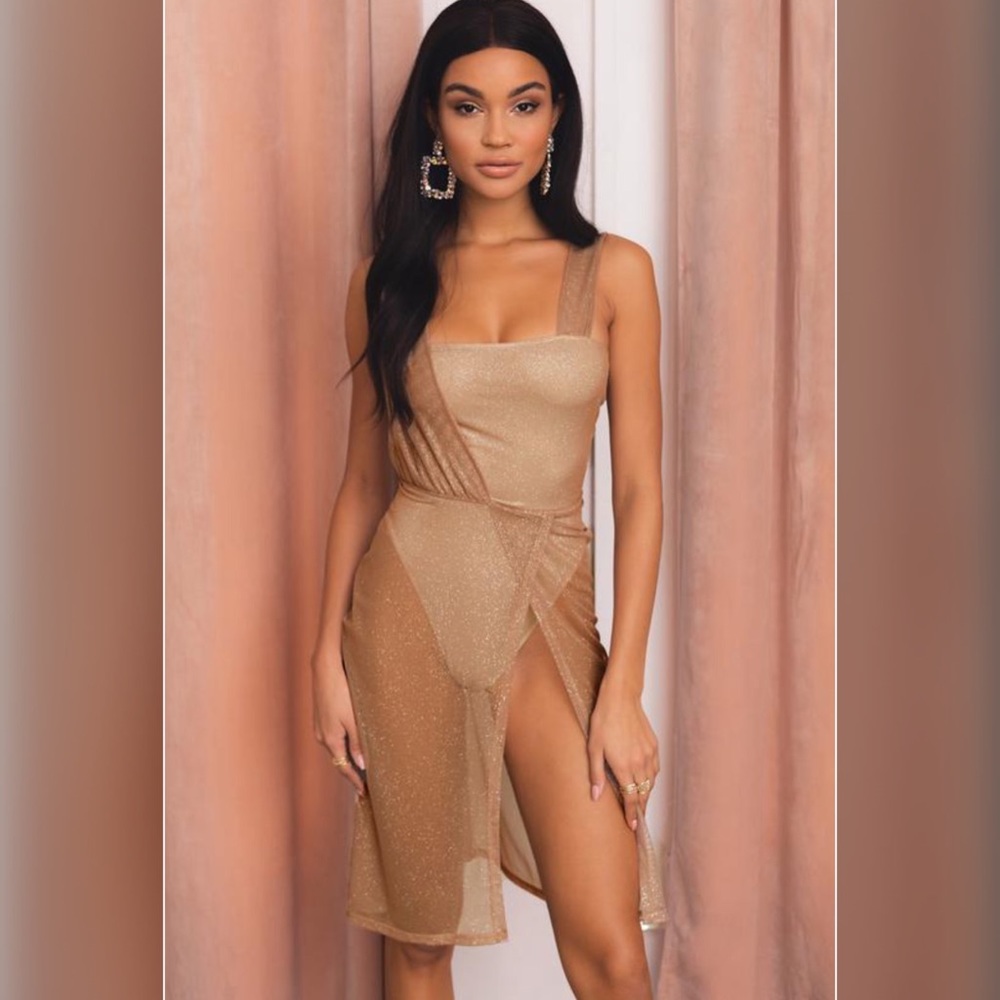 Sparkle See-Through Dress